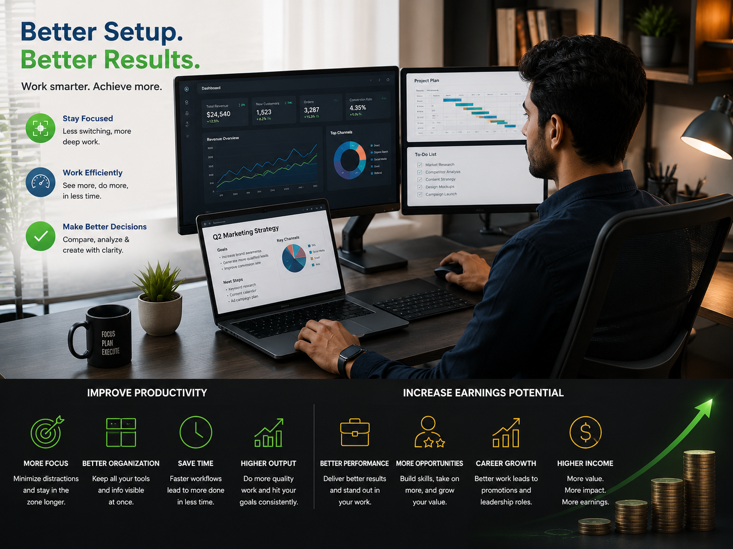 How a Better Work Setup Can Improve Productivity and Earnings